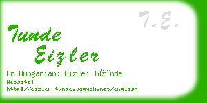 tunde eizler business card